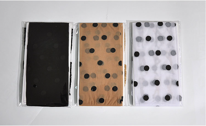 Womens Lace Trim Polka Dot Thigh High Stockings